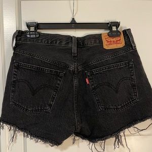 Levi’s 501 Black Cut-Off Denim Shorts